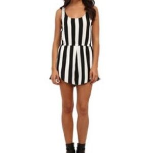 Black & White Striped Romper Halloween Cute